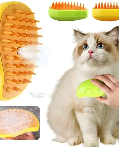 Cepillo de vapor 3 en 1 para mascotas